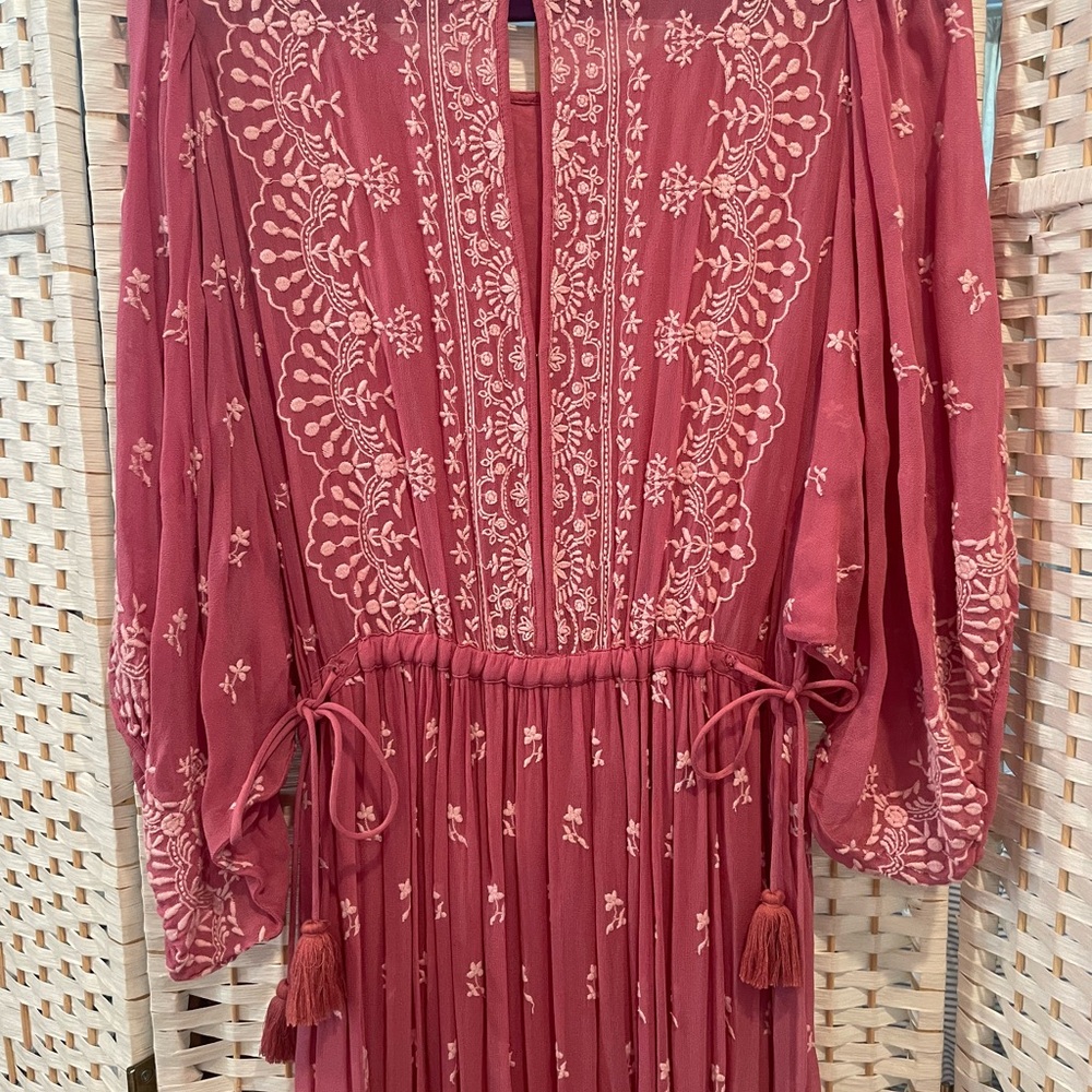 LoveShackFancy Floral Embroidered Maxi Dress - Picture 4 of 7